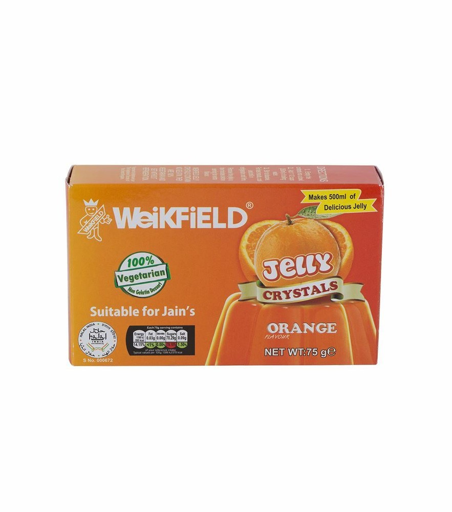Weikfield Orange Jelly Crystals - 75g - (pack of 2)