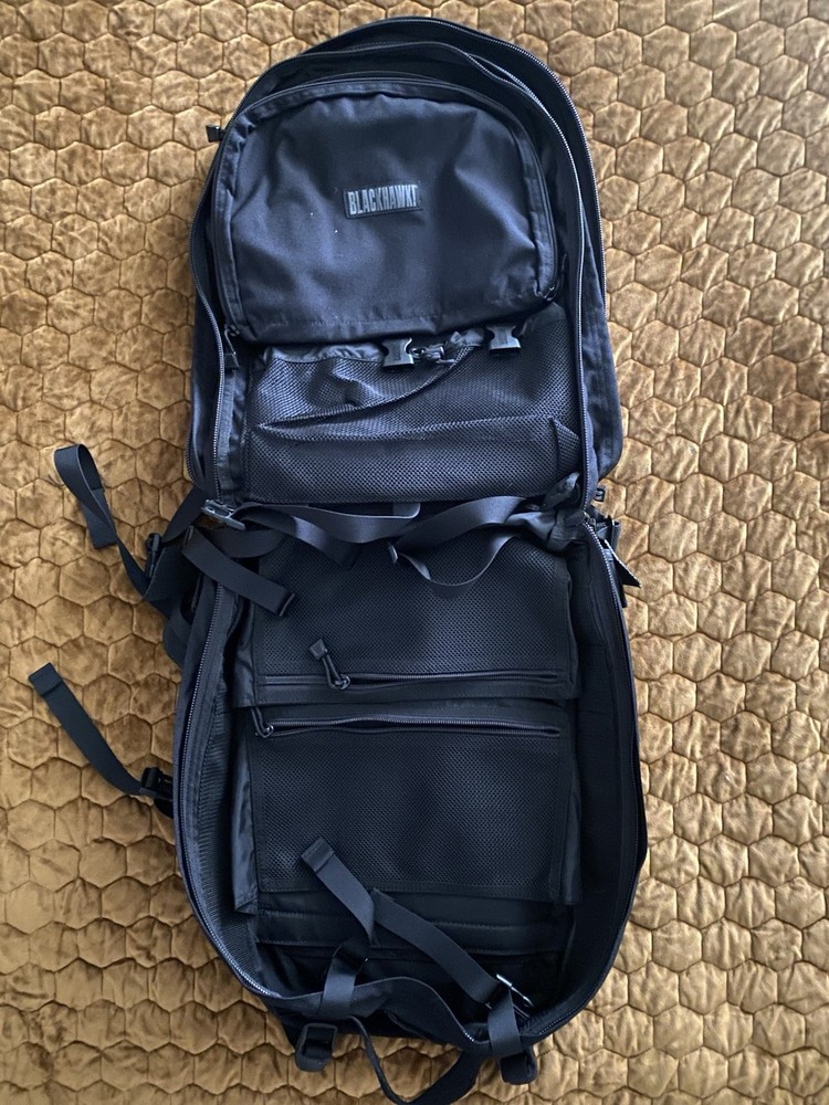BLACKHAWK Tactical Backpack Multi-Use Pack Bag Full Size Military Black SOF SEAL