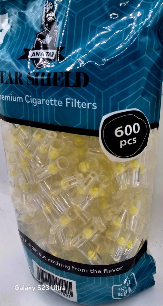 TAR Shield Cigarette FILTERS - 600 Bulk Edition Disposable Filter, Clear