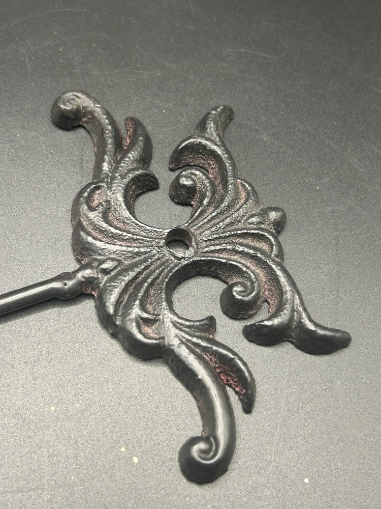 Vintage Victorian Style Cast Iron Wall Hook 5.5” Mid Century Rustic