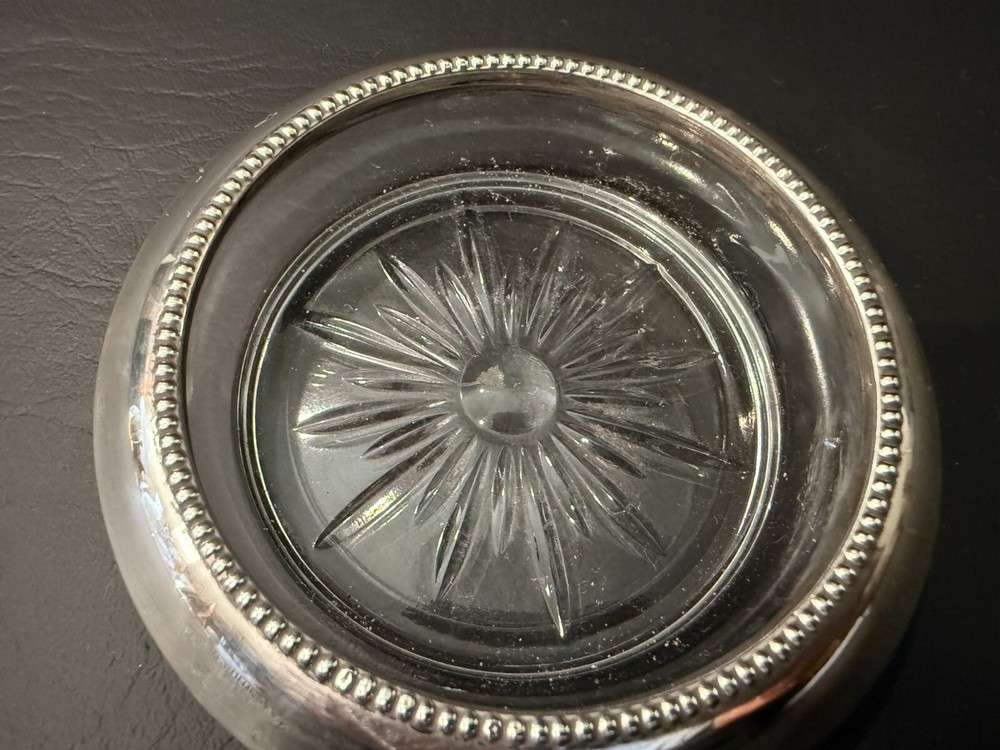 Frank M. Whiting & Co Sterling 04 Pat Pending Coaster, 3" Inside, 4" Outside