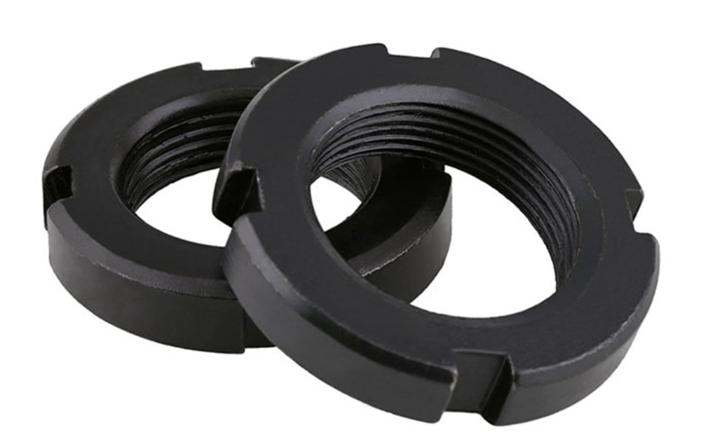 2pcs M22X1mm Fine Thread Round Locknut Slotted Nut Retaining Castle Nut