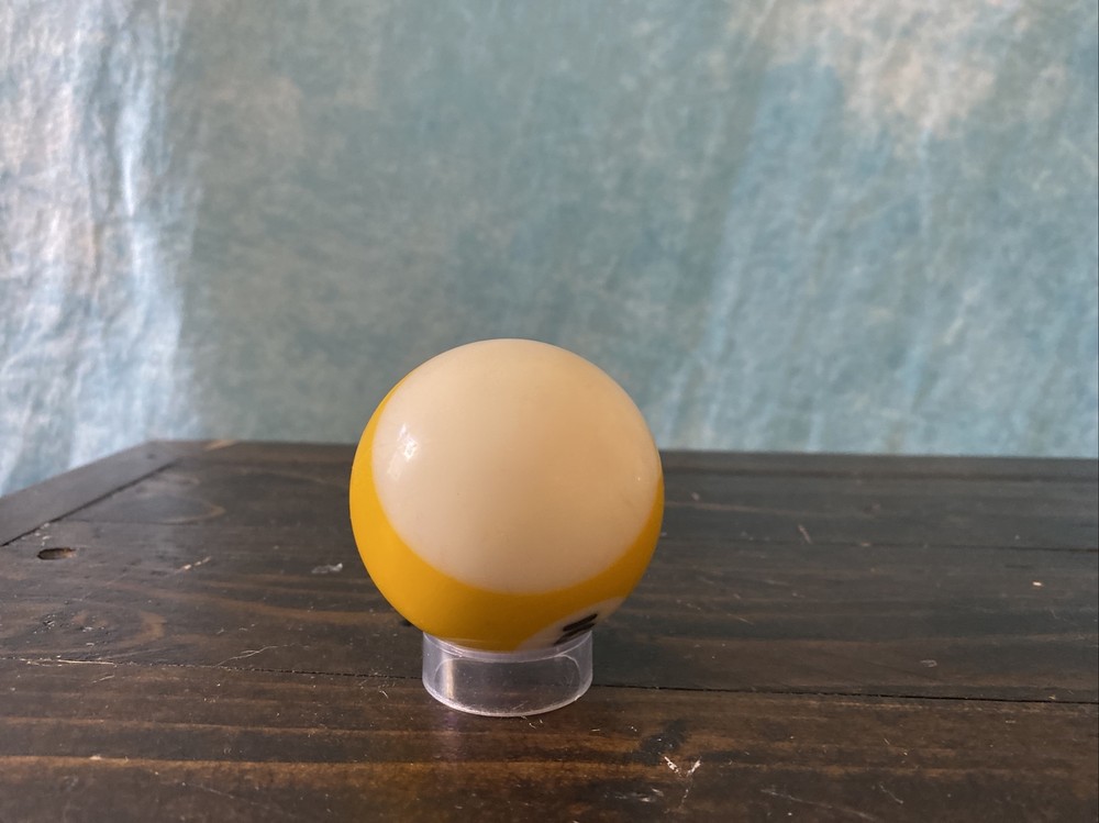 Vintage Number 9 Yellow Stripe Pool Ball Replacement