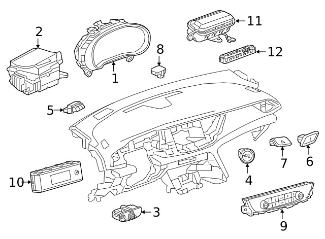 Genuine GM Black Heater and Air Conditioning Interface Control 39113539