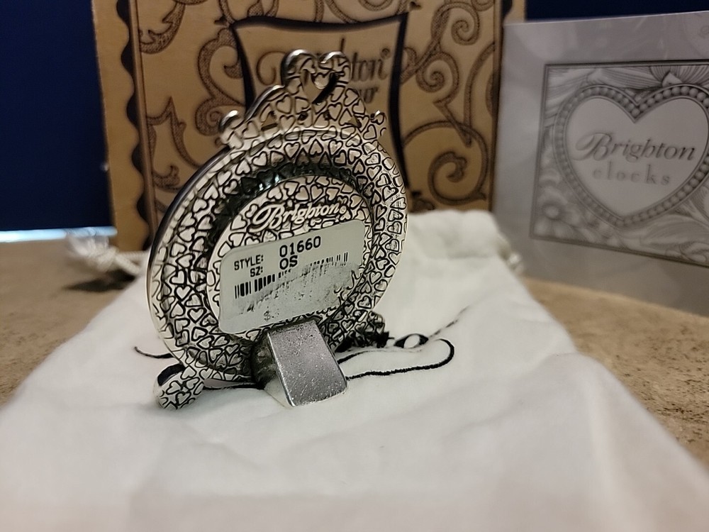 Brighton Memphis Etched Clock In Original Box Needs Battery See Pics