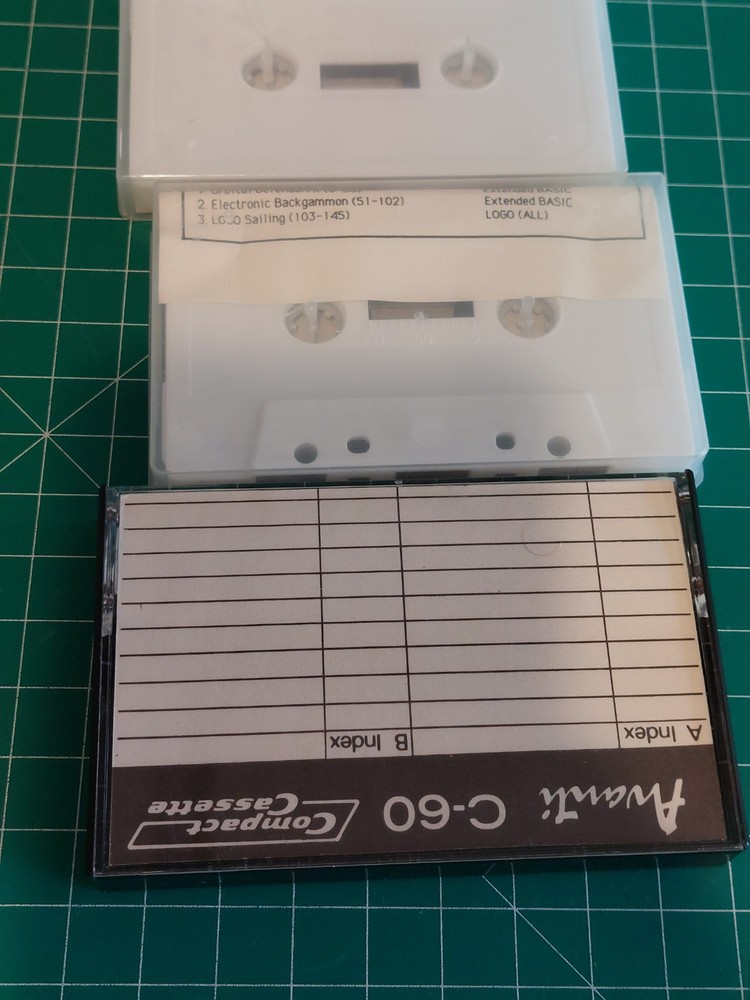 TI-99/4A Cassette Lot Games Basic Extended Programs Dow Aircraft Home Computer