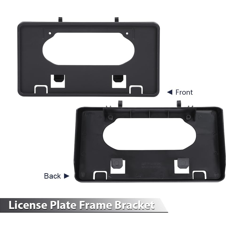 Front Bumper Guards Pads & License Plate Frame Bracket Compatible with Ford F...