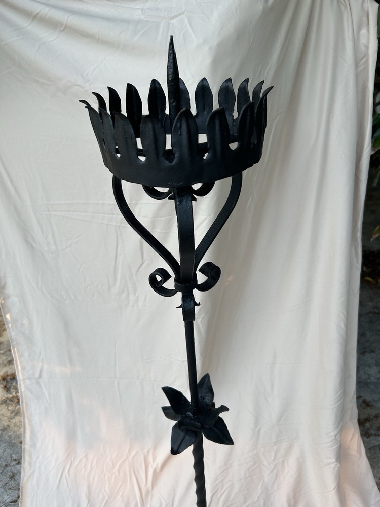 Addison Mizner wrought iron Torchiere