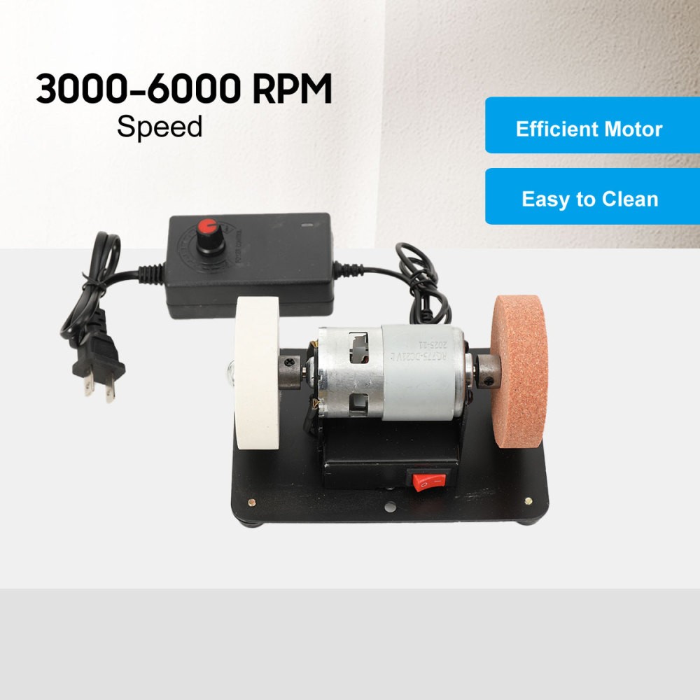 Electric Benchtop Grind Sander Adjustable Variable Speed Table Grinding Machine