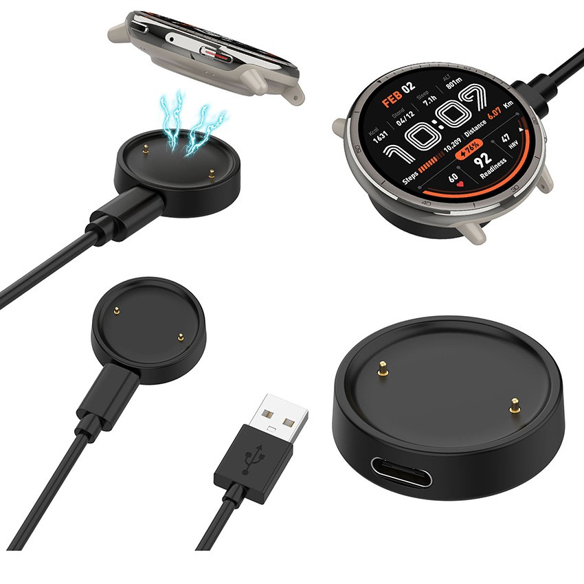 5V Adapter C Port / Split Charging Cable Set for Amazfit Active2 Square