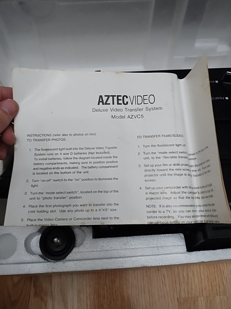 Deluxe Video Transfer System Aztec Video With Box