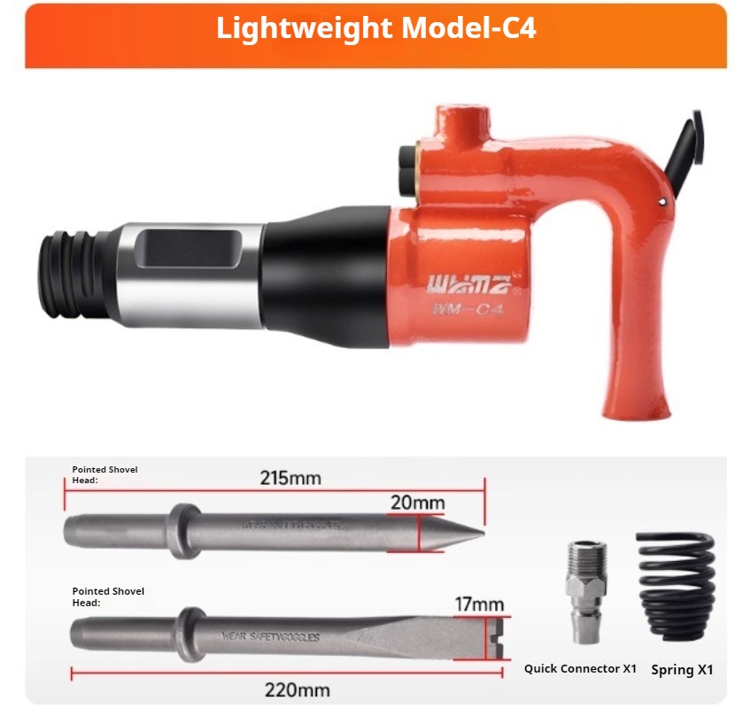 Handheld Pneumatic Concrete Rock Breaker, Rust Remover, Pneumatic Chisel