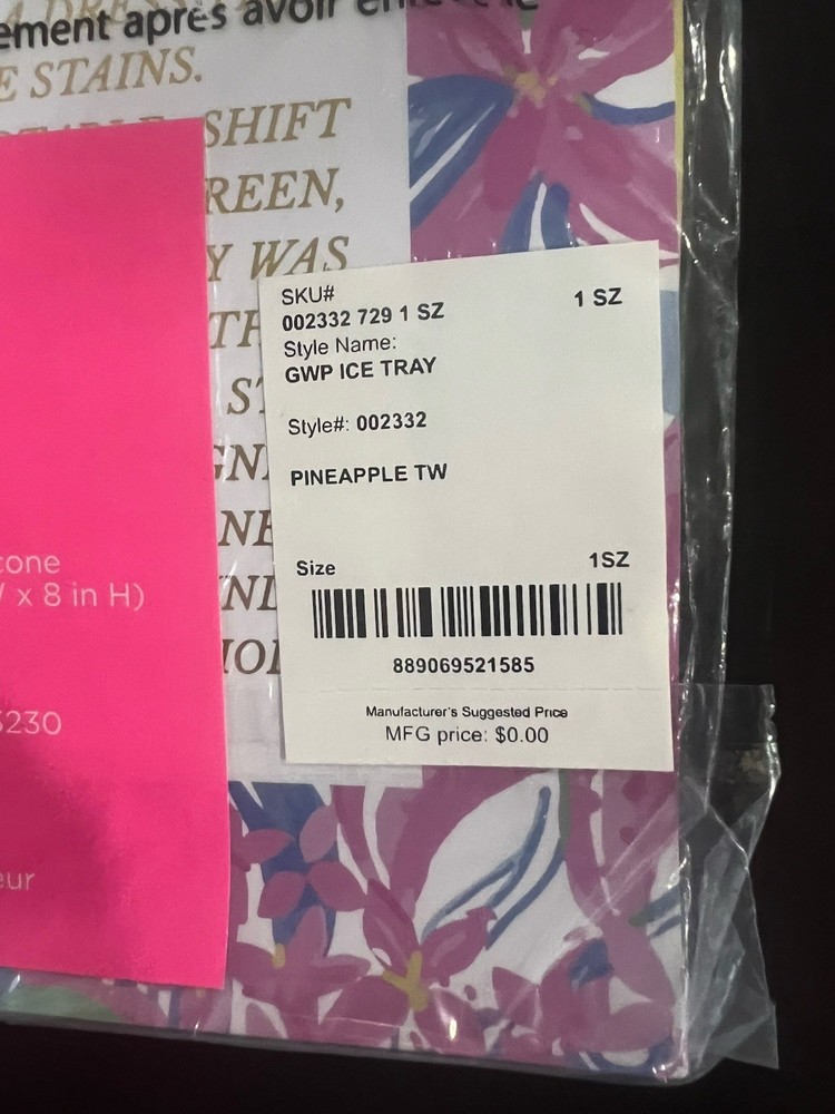 Lilly Pulitzer Pineapple Ice Tray New In Packaging