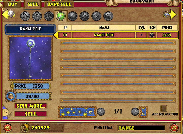 Wizard101 | Range Pole (RARE / RETIRED) | Delivery Within 24 Hours