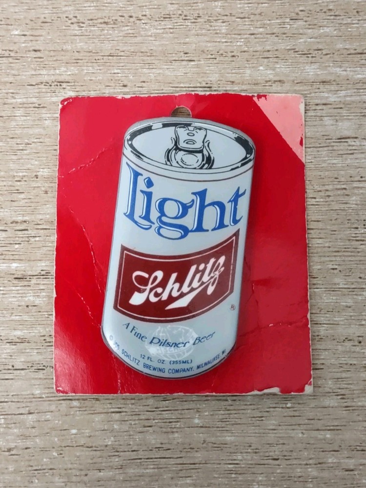 Vintage Schlitz Beer Can Pin Button New 1970s
