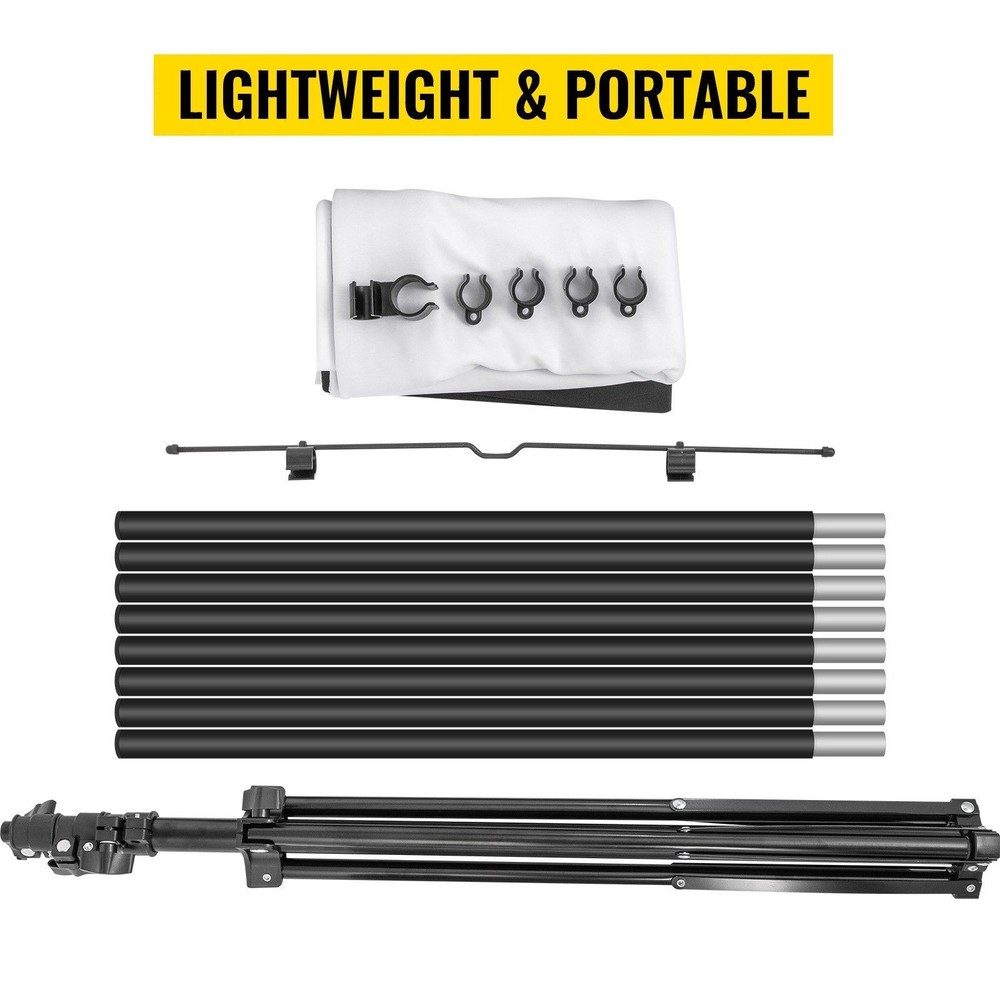 Durable 100in 16:9 4K Projector Screen with Easy-Fold Tripod Frame