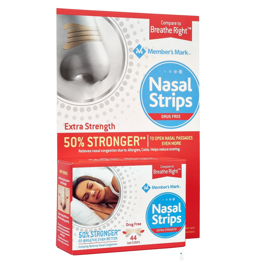 Member's Mark Extra Strength Nasal Strips, Tan (44 Count.)