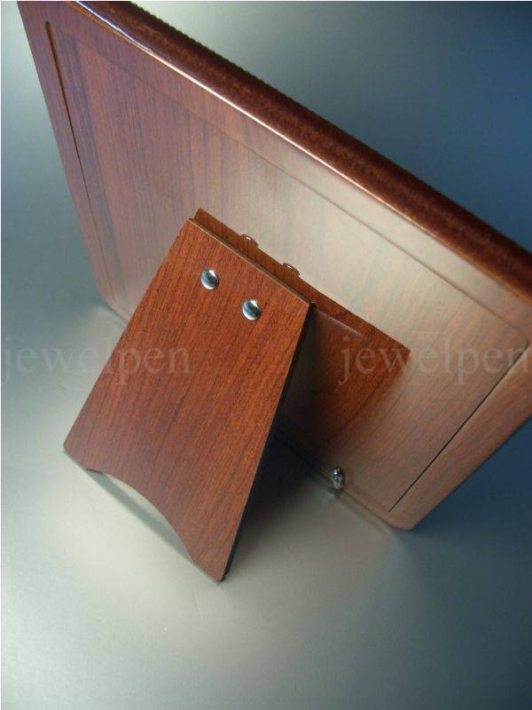 Pearl Edge Silver Frame Picture Frame 925 STERLING SILVER Mahogany