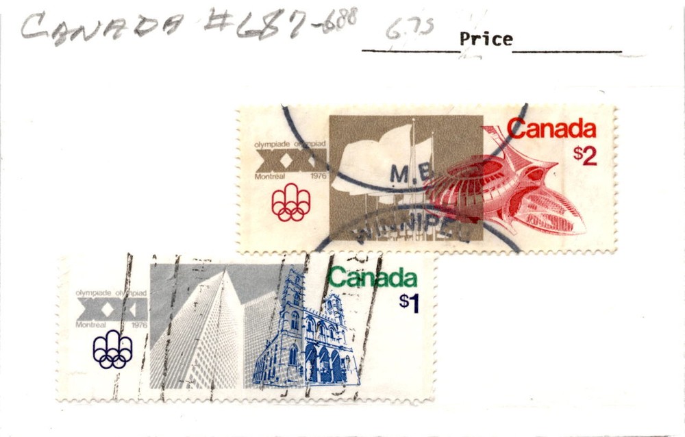 Canada, Postage Stamp, #687-688 Used, 1976 Olympics (AI)