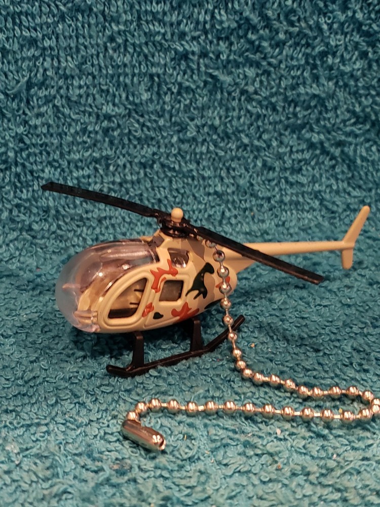 Die-Cast Military Helicopter Light Pull or Fan Pull - Helicopter Decor