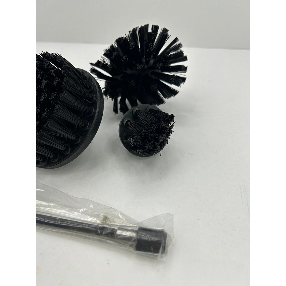 Drill Brush Attachment Set OS Black New