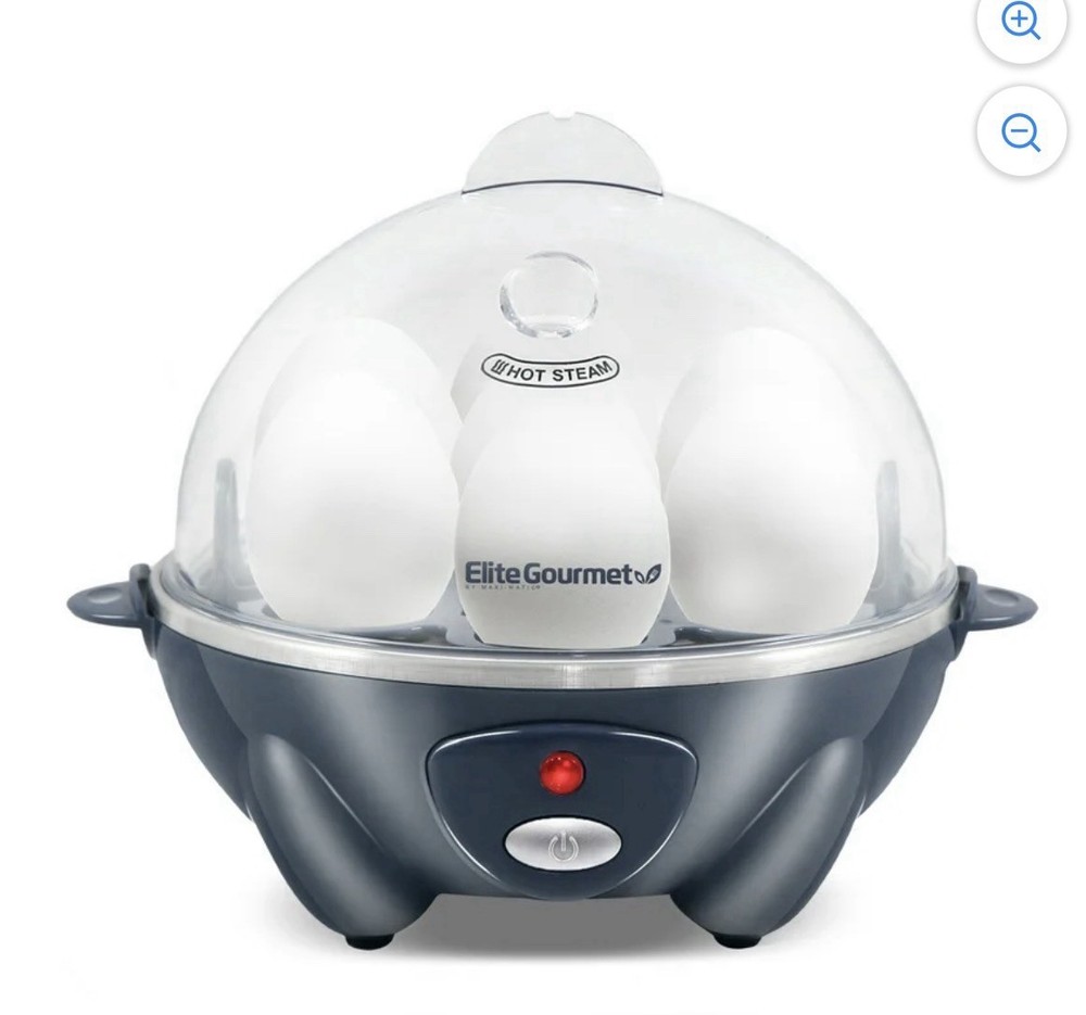 Elite Gourmet Easy Egg Cooker for 7 Eggs Automatic Hard Medium Soft Boiled