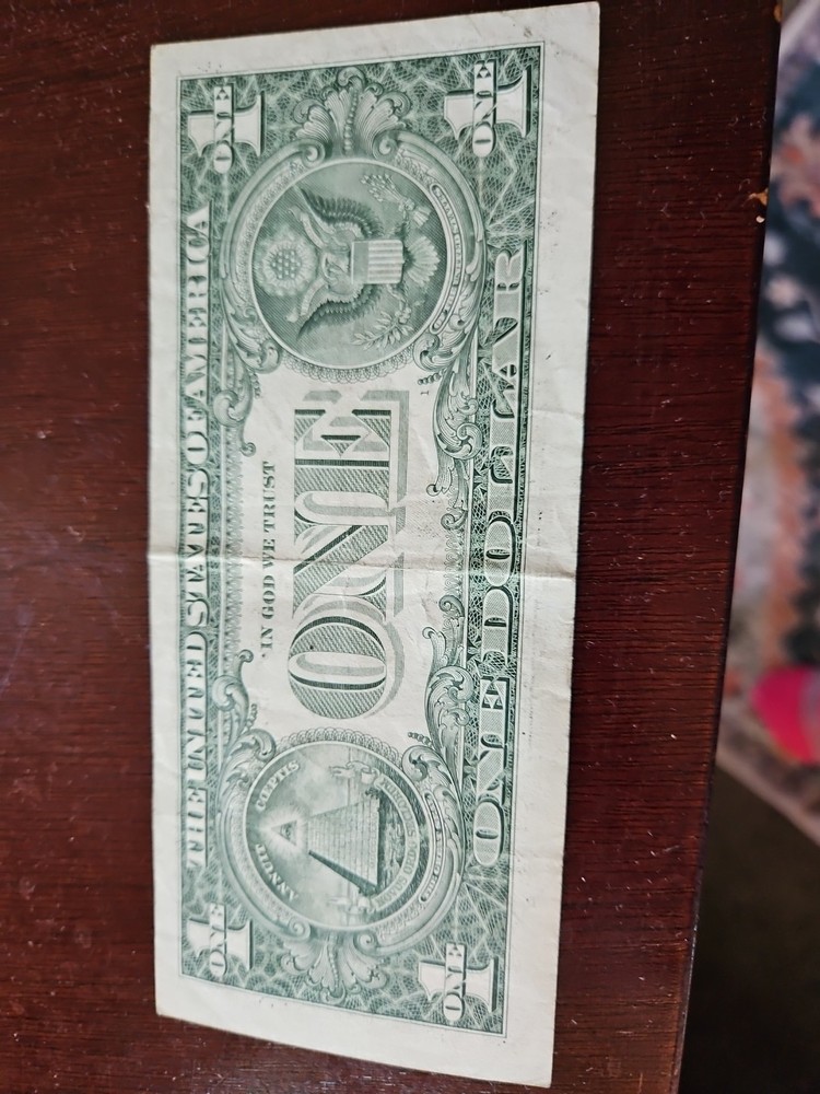 2021 MISALIGNED MISCUT ERROR $1 DOLLAR BILL