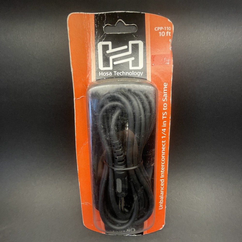 Hosa Technology CPP-110 Unbalanced 1/4 TS to 1/4 TS Cable. 10ft.