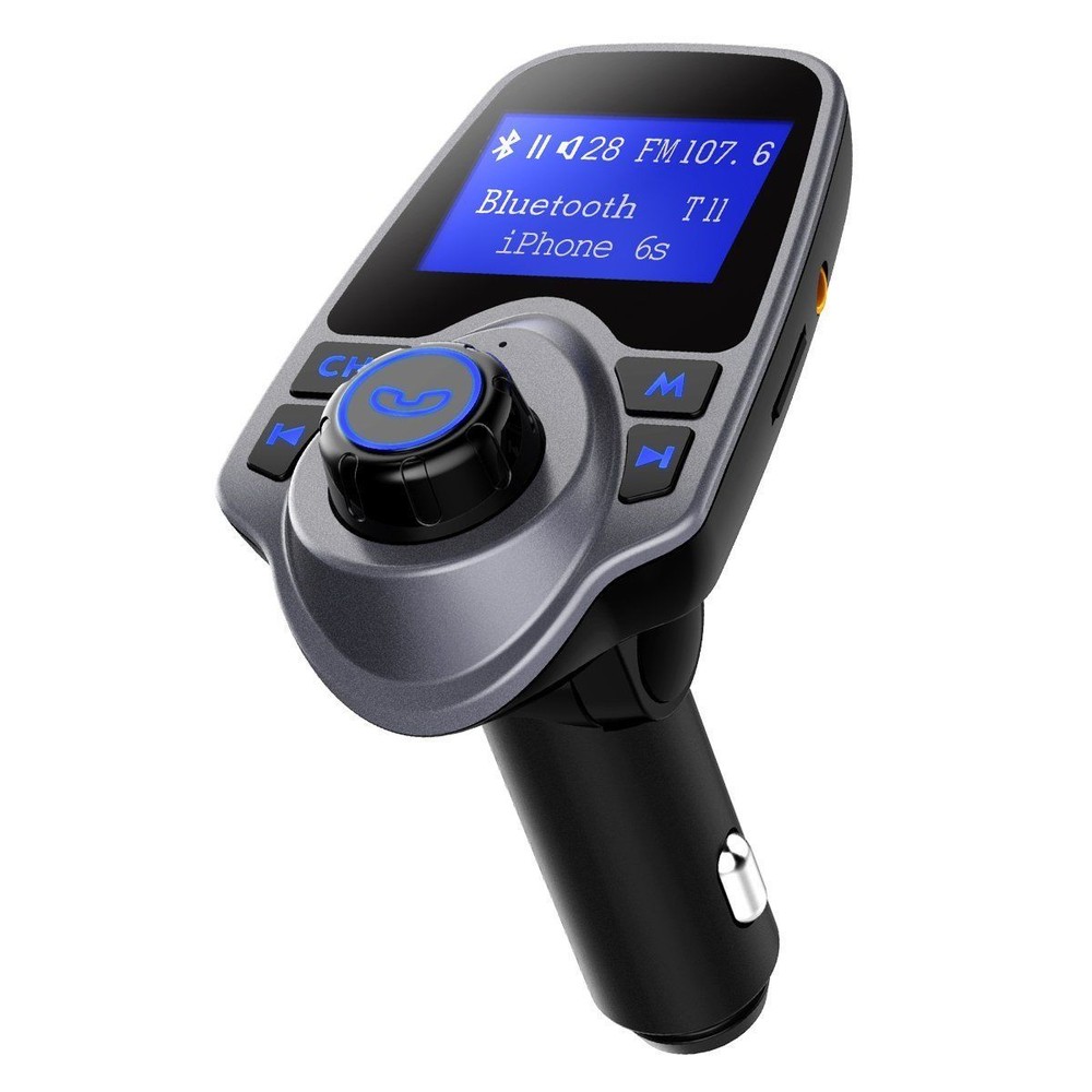 Car Battery Indicator Bluetooth Wireless FM transmitter Modulator for iPhone US