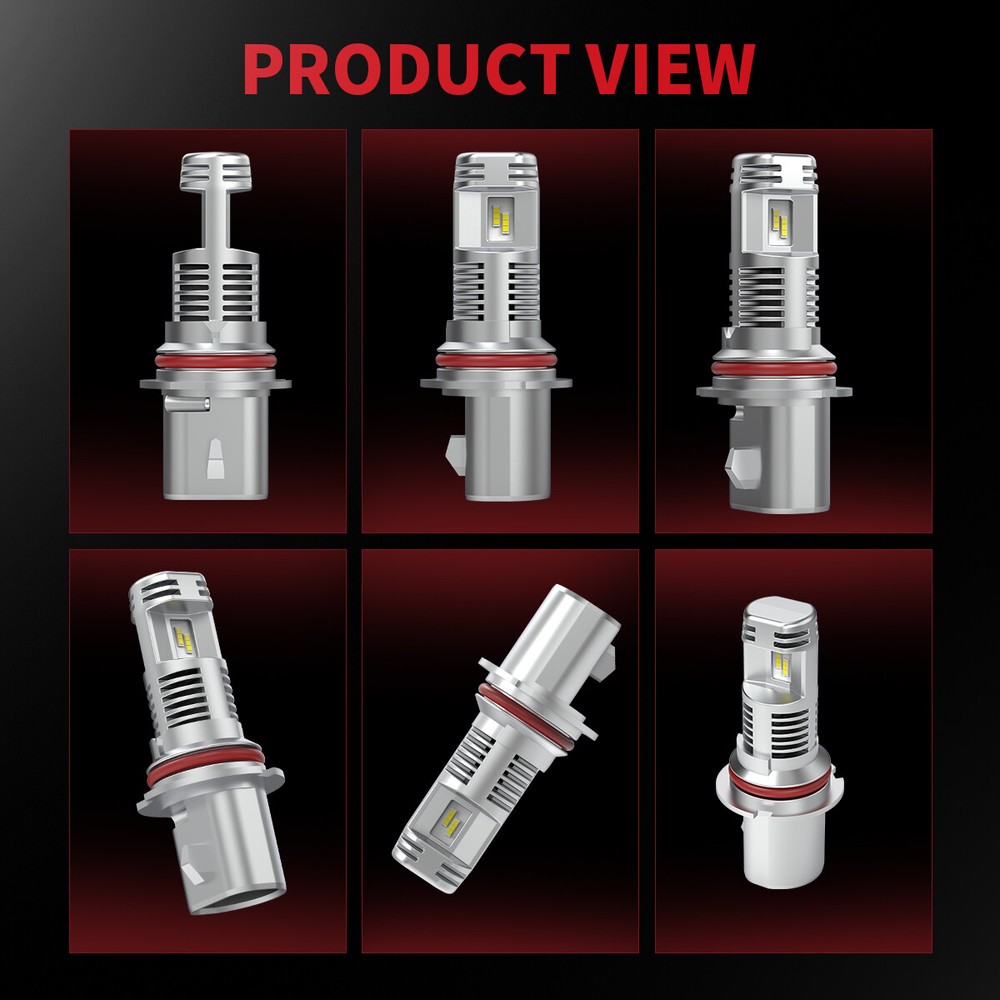 LASFIT 9007 HB5 LED Headlight High Low Beam Bulbs Conversion Kit 6000K White 2X