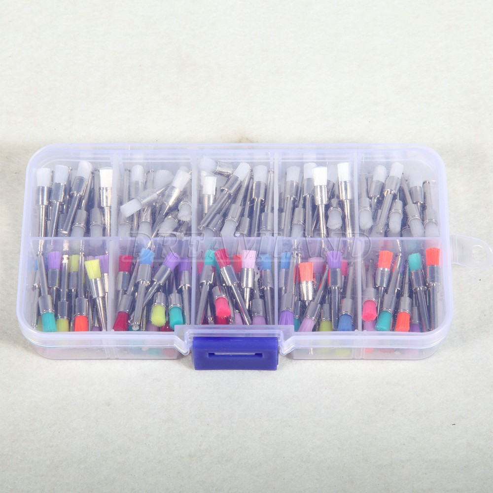 200Pcs Dental Lab Nylon Materials Closure Small Prophylaxis Brushes For Dentists