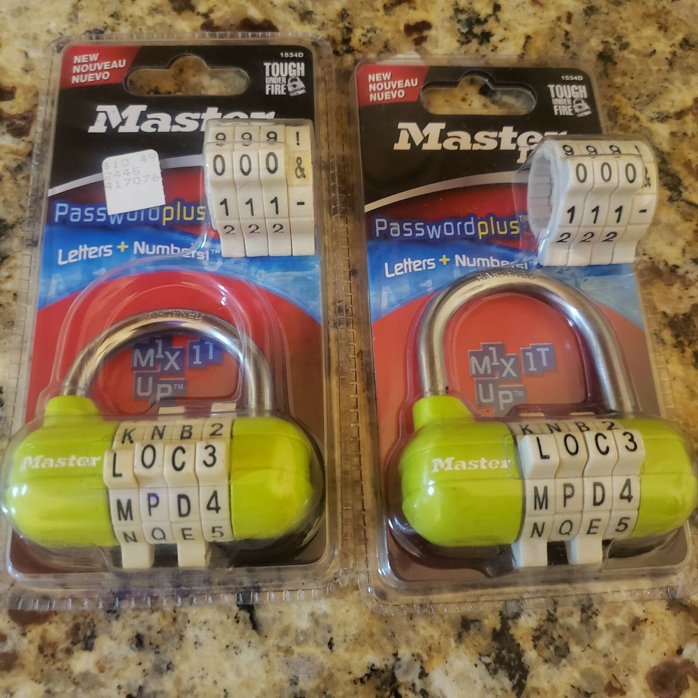 2 MASTER  Combination  Locks