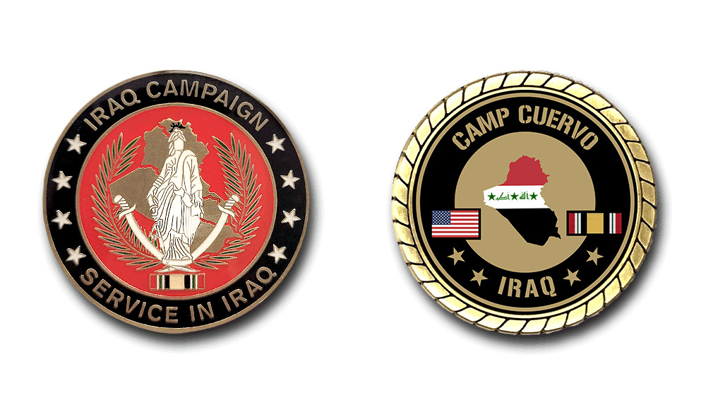 Camp Cuervo Iraq Service Challenge Coin