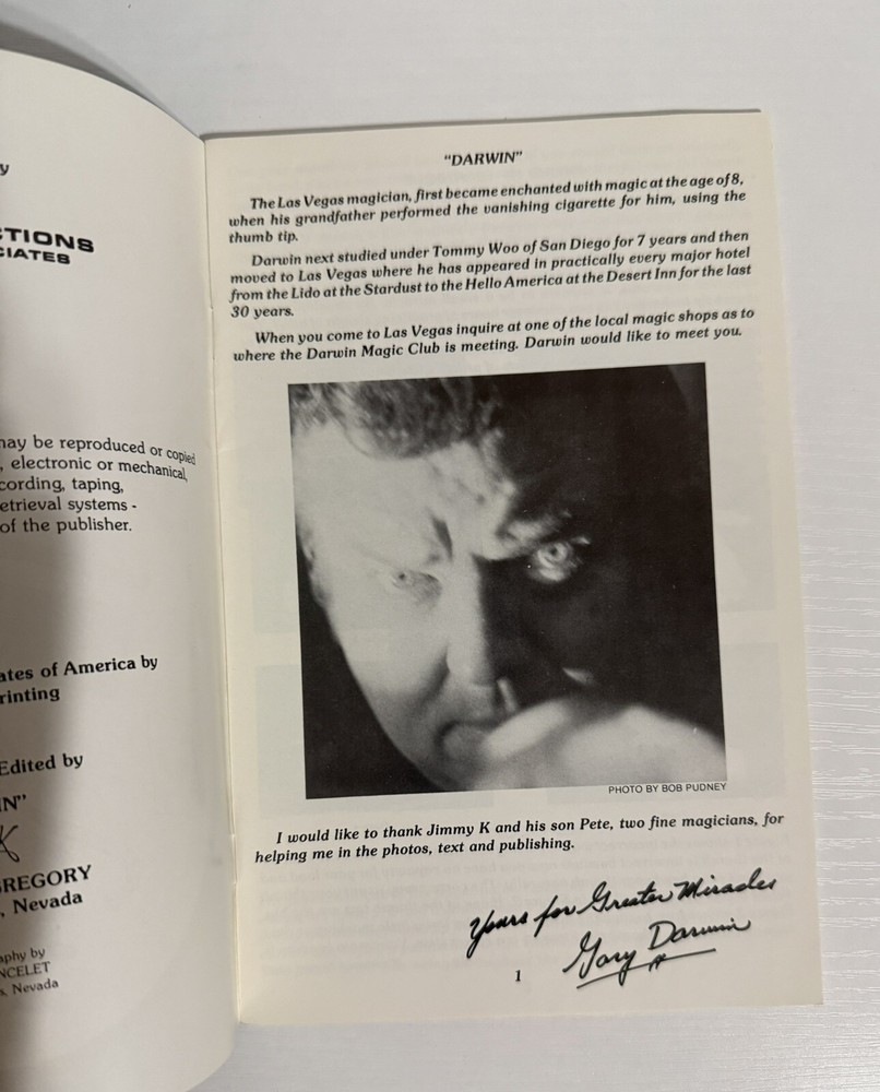 Darwin’s Close-Up Miracles Signed Paperback