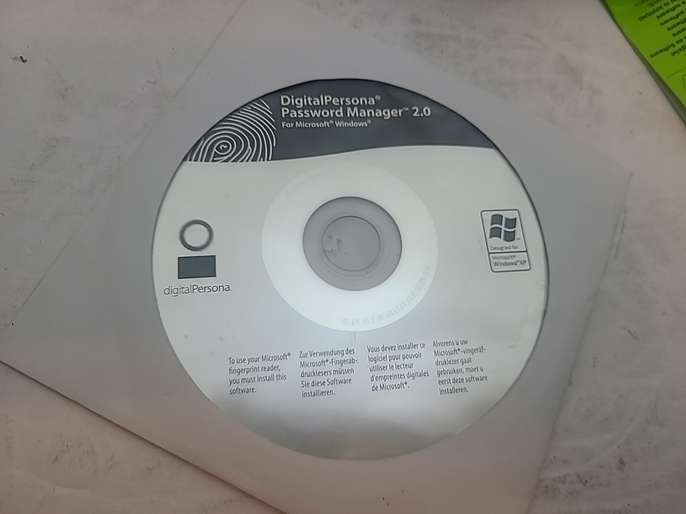 Microsoft Fingerprint Reader Windows With Software Start Up Guide Model 1033 New