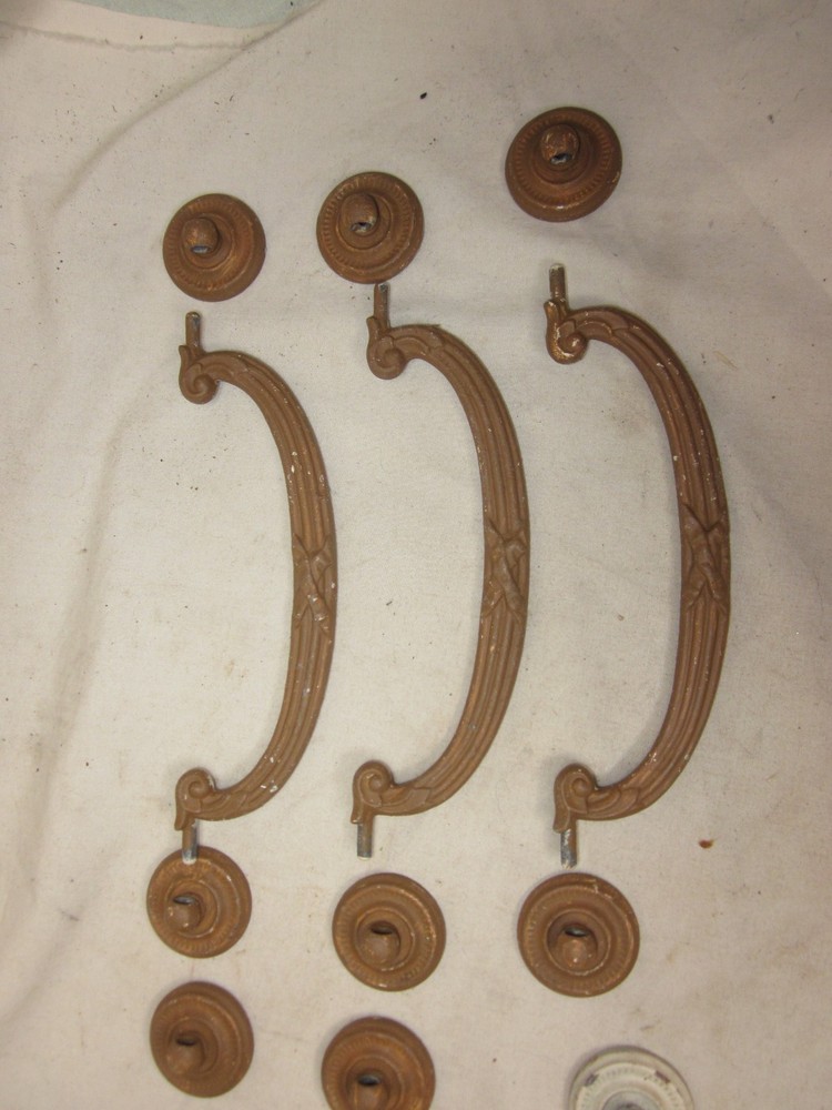 6 vintage antique drop bail handles lot pull pulls handle lot KBC 400 *NOTE