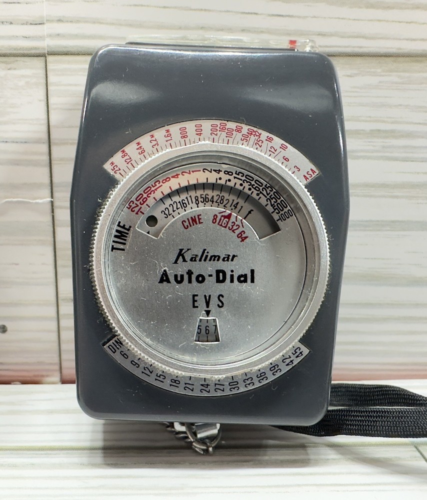Kalimar Auto Dial EVS Exposure Meter w/Leather Case Chain - A1
