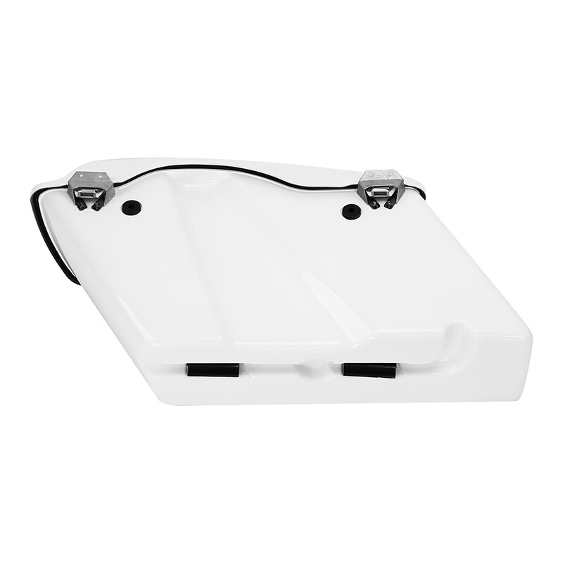 White Hard Saddlebags + Conversion Bracket Fit For Harley Softail 1984-2017 2016