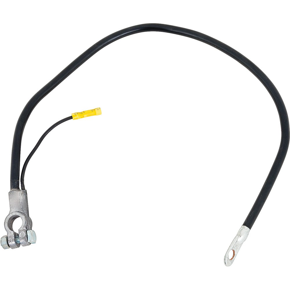 Universal 30" Negative Top Post Battery Cable; Black