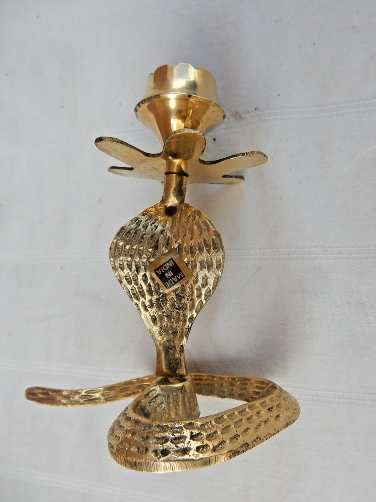EIGHT NOS COBRA SNAKE Solid Brass Incense Burners, Send Offer