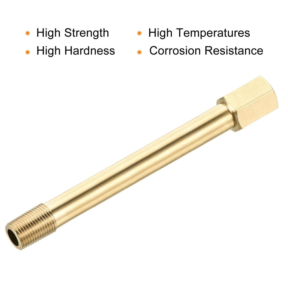 Brass Pipe Fitting G1/8 Adapter 100mm Extension Connector Hex Coupling 4 Pack