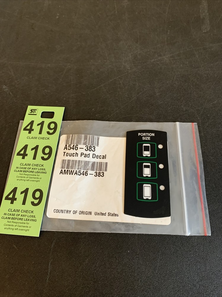 Grindmaster Cecilware A546-383 DECAL, TOUCHPAD ICB SELECT