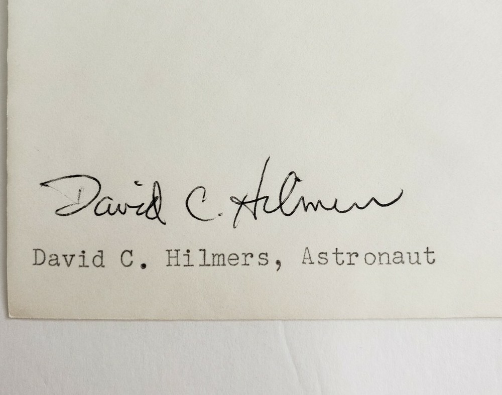 David C. Hilmers Astronaut Autographed Hand Signed Envelope