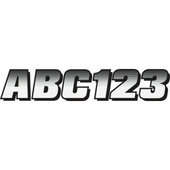 I.D. Sticker Kit - 300 Series - White/Black Gradation