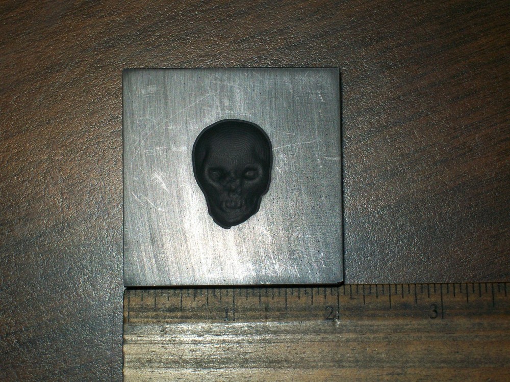 Graphite Glass Blowing Lampwork Small Skull 1" Mold