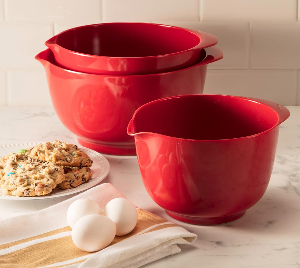 Classic 3 Liter Melamine Mixing Bowl, Red