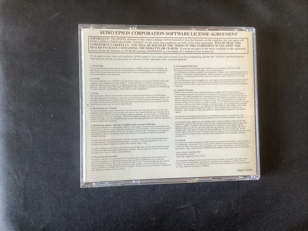 Genuine Driver CD for EPSON Stylus Color 600 - Printer Software very good.