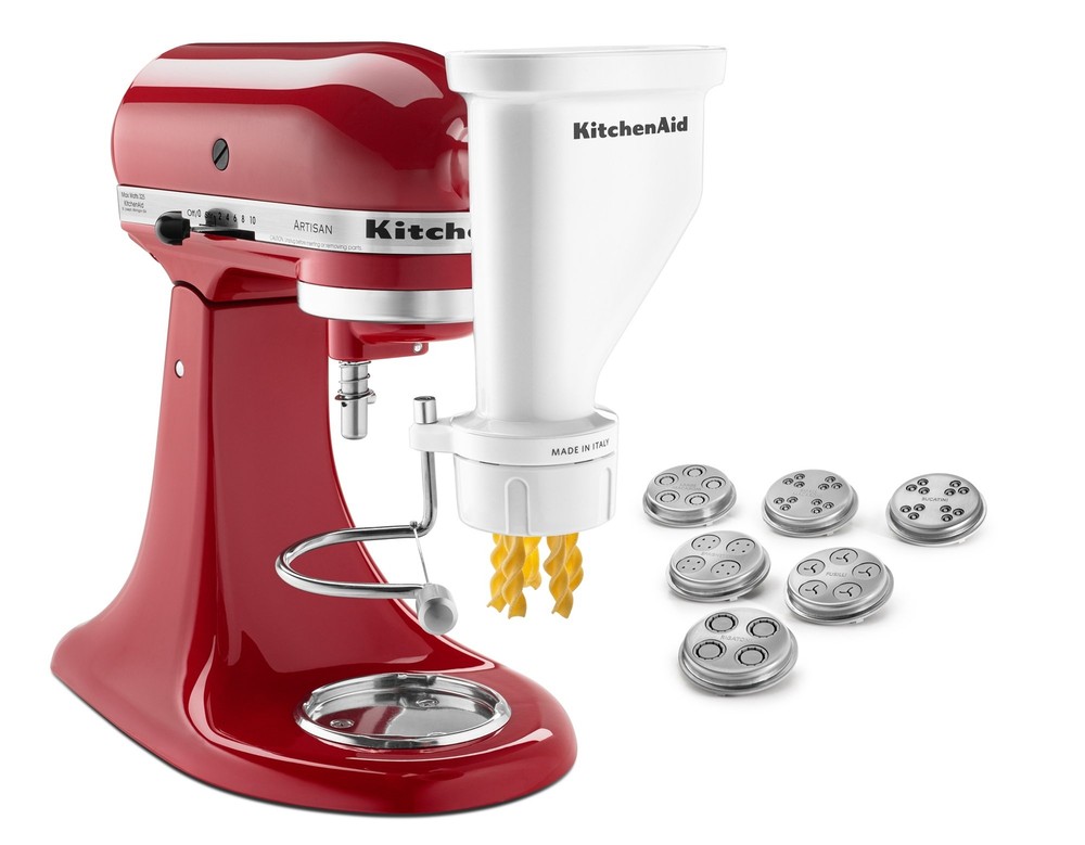 KitchenAid KSMPEXTA Gourmet Pasta Press Attachment with 6 Interchangeable Pas...