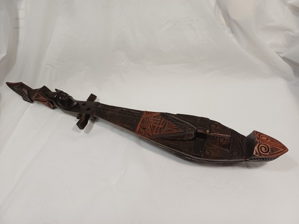 Hasapi Lute wood 2 string musical instrument from Sumatra