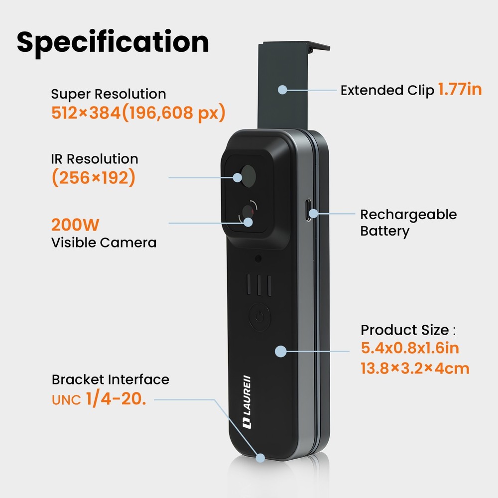 TISR Resolution 512*384 Wireless Thermal Camera for Android & iOS Smartphone